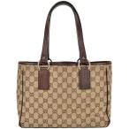 グッチ GUCCI トートバッグ GGキャンバス レザー 113019 ベージュ レディース