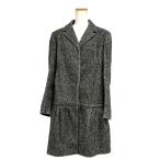 プラダ PRADA オーバーコート グレー カシミヤ混紡 44 ステンカラーコート レディース