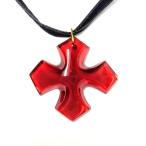 ショッピングバカラ バカラ Baccarat オクシタンクロス ネックレス K18YG 26.2g レッド