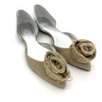 roje vi vi eRoger vivier цветок балетки pa палатка кожа серебряный 35 1/2 размер примерно 22.5cm женский 