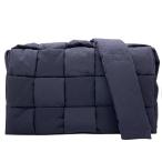 ショッピングbottega ボッテガヴェネタ BOTTEGA VENETA パデットテックカセット マキシイントレチャート ショルダーバッグ ナイロン ネイビー シルバー金具 ユニセックス