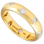 ティファニー Tiffany&Co. ドッツ リング 指輪 ダイヤモンド 約10号 K18YG 4.4g Pt950 イエローゴールド プラチナ コンビ