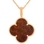 ヴァンクリーフ&amp;アーペル Van Cleef&amp;Arpels マジック アルハンブラ ロング ネックレス レターウッド K18RG ペンダント VCARO3M700