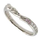 ショッピングミニー ケイウノ K.UNO Disney ディズニー ミニーマウス リング 指輪 ピンクダイヤモンド 0.017ct 約9.5号 Pt900 3.4g プラチナ レディース