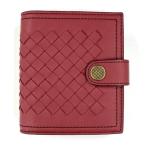 ボッテガヴェネタ BOTTEGA VENETA イントレチャート 二つ折り財布 レザー 547441 レッド