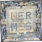 エルメス HERMES カレ90 SUPER SILK QUEST スカーフ シルク ブラック ノワール レディース