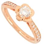シャネル CHANEL カメリア リング 指輪 ダイヤモンド 0.26ct #49 J10834 K18PG ピンクゴールド F/VVS1/3EX レディース