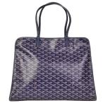 ゴヤール GOYARD アーディ PM ファスナー付トートバッグ ポーチ付き ショルダーバッグ ネイビーブルー ブラウン キャンバス レザー