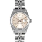 ロレックス ROLEX 69240 オイスター パーペチュアル デイト 腕時計 自動巻 シルバー文字盤 エングレーブドベゼル レディース