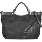 Yahoo! Yahoo!ショッピング(ヤフー ショッピング)サルヴァトーレ フェラガモ SALVATORE FERRAGAMO ハンドバッグ ショルダーバッグ 2WAY ナイロン レザー ブラック ラインストーン AU-21 C094