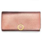 ブルガリ BVLGARI ブルガリブルガリ ロゴクリップ ロングウォレット メタリックピンク 長財布 レザー 287068 NFCタグ