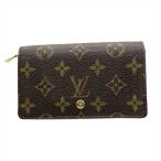 ルイヴィトン LOUIS VUITTON ポルトモネビエトレゾール 二つ折り財布 モノグラム キャンバス M61730 ブラウン ゴールド金具 CT1047 ユニセックス