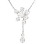 ヴァンドーム青山 Vandome Aoyama ダイヤモンド 0.26ct フルールブランシュ ペンダント ネックレス Pt850/Pt950 VA