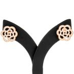 シャネル CHANEL カメリア ダイヤモンド ピアス K18PG J10805