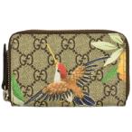  Gucci GUCCI GGs шкив mti Anne раунд застежка-молния ячейка для монет бежевый парусина птица футляр для карточек 427013