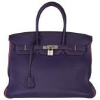 エルメス HERMES バーキン35 バイカラー スペシャル オーダー シルバー金具 □Q刻印(2013年製造) トゴ パープル×ピンク ハンドバッグ
