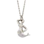 ジョージジェンセン Georg Jensen マーメイド ネックレス SV925 シルバー 人魚 ロングチェーン デンマーク