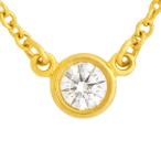 ティファニー Tiffany&amp;Co バイザヤード ダイヤモンド ペンダント K18YG ネックレス エルサ・ペレッティ