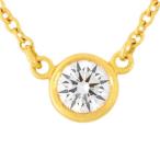 ティファニー Tiffany&amp;Co バイザヤード ダイヤモンド 0.19ct(F/IF/3EX) ペンダント K18YG ネックレス エルサ・ペレッティ