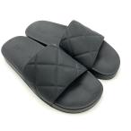 ショッピングボッテガ ボッテガヴェネタ BOTTEGA VENETA イントレチャート スライド サンダル ラバー ブラック 23.5cm