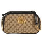 グッチ GUCCI GGマーモント ショルダーバッグ GGキャンバス レザー 447632 ベージュ レディース