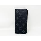  Louis Vuitton iPhone кейс блокнот type монограмма Eclipse IPHONE X XS folio M63446 черный чёрный мужской 