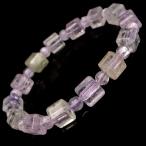 クンツァイトブレスレットキューブカットブラジル産1点物天然石Kunzite...