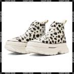 コンバース 厚底スニーカー レディース オールスタートレックウェーブ アニマルファー ダルメシアン CONVERSE ALL STAR R TREKWAVE ANIMALFUR HI DALMATIAN