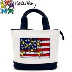 キースヘリング　KHRB-04　ラウンドバッグ American flag　ラウンドポーチ　 【Keith Haring キース・ヘリング】