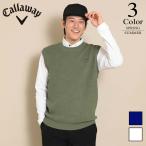 メール便・ゆうパケット キャロウェイ Callaway ゴルフ クルーネックニットベスト (M/L/LL/3L寸:メンズ) 2024春夏新作モデル SALE c24119101