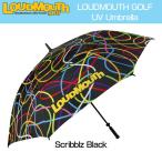 ラウドマウス Loudmouth ゴルフ ゴルフ用傘 アンブレラ Scribblz Black スクリブルズ ブラック UV #8414 直径約140cm 新品 ラウンド用品