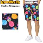 日本規格 ラウドマウス メンズ ショートパンツ ストレッチ UVカット エレクトリックパイナップルズ 761302(281) 21SS Loudmouth ゴルフウェア 派手