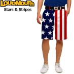 Loudmouth ラウドマウス メンズ レギュラーカットショートパンツ ”Stars &amp; Stripes スターズ＆ストライプス” ゴルフウェア ボトムス メンズウェア 短パン