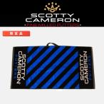 スコッティキャメロン フック付きラウンドタオル CAUTION SRIPE TOWEL Blue Black