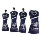 ショッピング処分 【特価処分品】【4個セット】 PUレザー ユキヒョウ ウッドヘッドカバー (#1・#3・#5・UT) ゴルフ ヘッドカバー ドライバー用 AH036 【セール品・アウトレット】