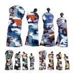 防水 PUレザー 迷彩 ウッドヘッドカバー 4個セット(#1・#3・#5・UT)全3色 ゴルフ ドライバー フェアウェイ ユーティリティ AH188