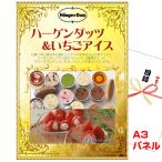 ゴルフコンペ 賞品 目録 ハーゲンダッツ＆苺アイス A3景品パネル＆引換券付き目録（hg30）