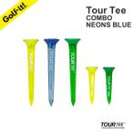 ゴルフティー プラスチックティー ツアーティー 高さ 80mm 46mm USGA R＆Aルール適合 ツアーティー コンボ ネオン TOUR TEE Combo NEONS BLUE ライト LITE T-490