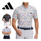 アディダス ゴルフウェア メンズ マルチカラープリント 半袖 ポロシャツ NMH93 2023年春夏モデル M-XL