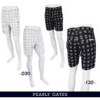 【PREMIUM SALE】PEARLY GATES パーリーゲイツ 筆記体ロゴグラフィック メンズ総柄 ショートパンツ 053-3132411/23B