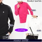 【PREMIUM CHOICE】 PEARLYPEARLY GATES パーリーゲイツ PGステンシルロゴ-吸湿発熱/ソリストヒート メンズベア天竺長袖モックシャツ 053-5166001/24D【正規品】