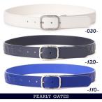 [NEW]PEARLY GATES Pearly Gates SWITCH ON!en Boss выпуклость Logo женский натуральная кожа ремень 053-5182302/25A[ стандартный товар ]