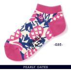 【PREMIUM SALE 50%OFF】パーリーゲイツ パイナップル シーズン柄 レディスアンクルソックス＜抗菌防臭＞=MADE IN JAPAN=053-5286812/25C【GOLFWAVE-10】