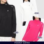 【PREMIUM CHOICE】PEARLY GATES パーリーゲイツ PGステンシルロゴ-吸湿発熱/ソリストヒート レディスベア天竺長袖モックシャツ 055-5166002/24D【正規品】