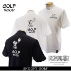 ショッピングクール 【NEW】スヌーピーゴルフ 吸汗/速乾/ＵＶカット！GOLF MOODジョー・クール/スヌーピーメンズ バックプリント 半袖モックシャツ PEANUTS 642-3967103/23C