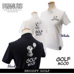 ショッピングレディス 【NEW】スヌーピーゴルフ 吸汗/速乾/ＵＶカット！ GOLF MOODジョー・クール/スヌーピーレディス  半袖モックシャツ PEANUTS 642-3967503/23C