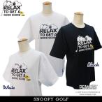 [! season .. специальная цена!]SNOOPY GOLF Snoopy Golf RELAX TO GET A GOOD SCORE!! Snoopy &amp; Woodstock принт футболка PEANUTS 642-4963103/24C