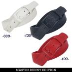 【NEW】マスターバニーbyパーリーゲイツ MASTER BUNNY EDITION メンズ スクエアバックル MBE型押しロゴ合皮ベルト =3.5cm幅= 758-5182301/25A【正規品】