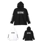 ショッピングuvカット UV カット ドライ素材 ELECTRIC エレクトリック CHECKER DRY HOOD フード ロンティー 長袖 フィッシング 釣り サーフィン ラッシュガード 春夏