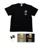 Tシャツ FUN for MODEM DESIGN Best Day! S/S TEE ファン モデムデザイン 半袖Tシャツ おじさんTシャツ ビールUS 発泡プリント 春 夏 秋